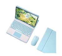 Jiaxu PU+TPU Leather Stand Case, Detachable Touchpad Keyboard Cover compatible with Samsung Galaxy Tab S9 11 inch X710/X716B/X718U(Sky Blue+Keyboard+Mouse)