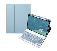 Jiaxu PU+TPU Leather Stand Case with Pen Slot, Detachable Keyboard Cover compatible with HUAWEI MatePad Air 11.5 inch 2023(Sky Blue+Keyboard)