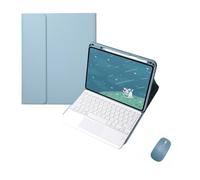 Jiaxu PU+TPU Leather Stand Case with Pen Slot, Detachable Keyboard Cover compatible with HUAWEI MatePad Air 11.5 inch 2023(Sky Blue+Touch Keyboard+Mouse)