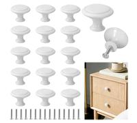 Jiayaus 15 Pcs Drawer Knobs, 30mm Zinc Alloy Cabinet Knob with Screws