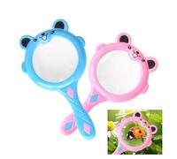 Jiayaus 2pcs Magnifying Glass, 3x Plastic Magnifying Glasses, Magnify Glass with Non-Slip Handle, Shatterproof Reading Magnifier for Hobbies Learning Science Insect