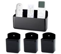 Jiayaus 4 Pcs Remote Control Holder, 3 Slot and 1 Slot TV Remote Holder, Self-Adhesive Remote Control Holder Wall Mounted, Remote Holder for Home, Office and School