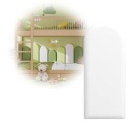JIAYING 3D Anti-Collision Wall Padding for Kids Self-Adhesive Decor Wall Panels, Nursery Waterproof Wall Stickers Headboard Protection Panel(White,30cmx50cm-2pcs)