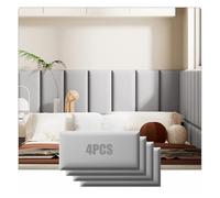 JIAYING 3D Anti-Collision Wall Padding For Kids, Self-Adhesive Panels Protection Upholstered Wall Panels, Decorative Protection Panel Soft Wall Stickers(4pcs,20cmx40cm)