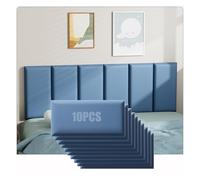 JIAYING 3D Anti-Collision Wall Padding For Kids Self-Adhesive Waterproof Soft Wall Stickers, Dark Blue Decorative Protection Panel Upholstered Wall Panels(10pcs,25cmx50cm)