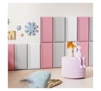JIAYING Anti-Collision Wall Padding for Kids Self-Adhesive 3D Wall Stickers. Kids Room Playroom Foam Wall Panels Upholstered Wall Panels Headboard(15pcs,25cmx50cm)