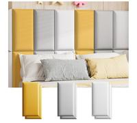 JIAYING Anti-Collision Wall Padding for Kids Self-Adhesive Foam Wall Panels, Kids Room Playroom Upholstered Wall Panels Headboard 3D Wall Stickers(6pcs,20cmx50cm)