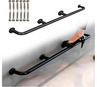 JIAYING Commercial Bar Foot Rail Kit, Adjustable Height Footrest Railing for Restaurant/Basement Pub/Gazebo(L 150cm/4.9ft)