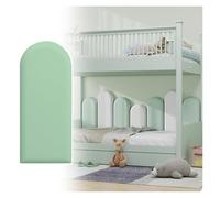JIAYING Wall Padding For Kids Self-Adhesive 3D Wall Stickers, Anti-Collision Headboard Panels Nursery Decor Wall Panels Tatami Upholstered Headboard(Green,25cmx50cm-2pcs)