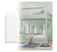 JIAYING Wall Padding For Kids Self-Adhesive 3D Wall Stickers, Anti-Collision Headboard Panels Nursery Decor Wall Panels Tatami Upholstered Headboard(White,25cmx50cm-2pcs)