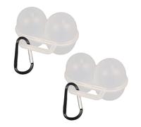 JiaYiXu 2Pcs Clear Plastic Egg Holders - Shockproof Storage Containers with Secure Grids for Camping, Travel, and Fridge Organization, Perfect for Picnics & Outdoor Use.