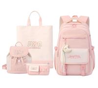 JiaYou Lightweight Backpack for Middle School Girls Large Capacity Campus Daypack