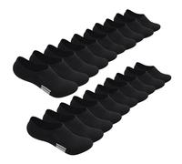 JiaYouLC 10 Pairs Women Invisible Trainer Socks Non-Slip Silicone Stripes Low Cut No Show Running Ankle Socks for Girls Teens Ladies (UK, Numeric, 4, 8, Regular, Regular, 10 Pairs Black)