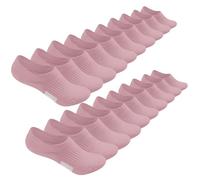 JiaYouLC 10 Pairs Women Invisible Trainer Socks Non-Slip Silicone Stripes Low Cut No Show Running Ankle Socks for Girls Teens Ladies (UK, Numeric, 4, 8, Regular, Regular, 10 Pairs Pink)