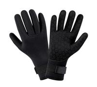 JiaYouLC 3mm Non-Slip Neoprene Gloves with Adjustable Strap Thermal Wetsuit Gloves for Women and Men Cold Water Swimming (Black, M)