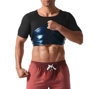 JiaYouLC Men Women Sauna Suit for Weight Loss Short Sleeve Sauna Shirt Waist Slimming Sweat Body Shaper Sauna Top for Gym Exercise Sports (Short Sleeve, Women, 3XL)