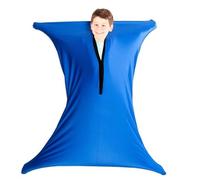JiaYouLC Sensory Stretchy Body Sock Full-Body Wrap Body Sox to Relieve Stress for Children with Autism Anxiety (Blue, M【Height 114-138cm】)