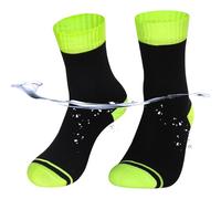 JiaYouLC Unisex Mid Calf Waterproof Socks Stretchy Mens Water Proof Socks for Hiking Cycling Running Sport Jogging Mountain Climbing (UK, Numeric, 6, 8, Regular, Regular, Green)