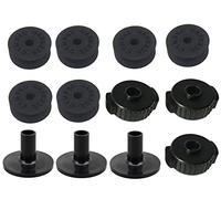 Jiayouy 12pcs Cymbal Hi-Hat Stands Accessory with 40mm Cymbal Washer Cushions Cymbal Sleeves Quick-Set Cymbal Nut (Black)