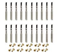Jiayouy 20Pcs 40mm Tuning Pin Nails with Brass Rivets Set for Lyre Harp Small Harp Musical Stringed Instrument