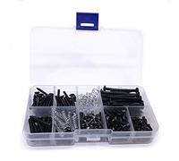 Jiayouy 248 Pieces 9 Types Electric Guitar Screw Kit Guitar Mounting Screws Assortment Box for Electric Guitar Bridge, Pickup, Pickguard, Tuner, Switch, Neck Plate with Springs and Tweezers Black