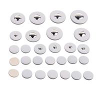 Jiayouy 28 Pieces Clarinet Pads Replacement Set Bass Clarinet Woodwind Instrument Pads White 16MM-30.6MM