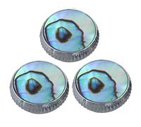 Jiayouy 3Pcs Trumpet Valve Finger Buttons Musical Instruments Accessories Silver with Abalone shell Inlay