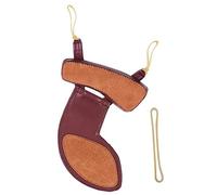 Jiayouy 4/4-4/3 Violin Shoulder & Chinrest Pad Brown Soft Comfortable Sheepskin Leather