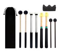 Jiayouy 4Pair Steel Tongue Drum Mallets with Bracket and Storage Bag,3 Pair Rubber Head Percussion Sticks,1 Pair Felt Head Drum Stick,Drum Hammer for Ethereal Drum Xylophone Woodblock Glockenspiel