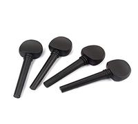 Jiayouy 4Pcs Cello Tuning Peg Solid Wood No Hole 4/4 Cello Musical Instruments Accessories Black