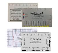 Jiayouy 4Pcs Multi Function Metric String Action Gauge Measuring Tool for Acoustic Guitar Bass String Instruments