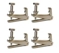 Jiayouy 4Pcs Violin Fine Tuners 3/4-4/4 String Adjuster Fine Tuner Violin Parts Silver