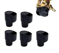 Jiayouy 5Pcs Alto Saxophone End Cap Plug Plastic Sax Bent Neck Key Protector Plugs Caps for Alto Soprano Saxophone Accessories (Black)