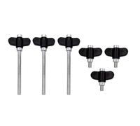 Jiayouy 6Pcs Electronic Drum Set Hardware Parts Include 3Pcs Long and 3Pcs Short 3/8inch Diameter Wing Nuts Screws, Electronic Drum Replacement Accessories