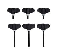 Jiayouy 6Pcs Electronic Drum Set Hardware Parts Include 3Pcs Long and 3Pcs Short 6mm Diameter Wing Nuts Screws, Electronic Drum Replacement Accessories