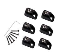 Jiayouy 6Pcs Headless Electric Bass Guitar Locking Nut String Lock Kit 13mm Electric Guitar Replacement Hardware Part (Black)