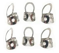 Jiayouy 6Pcs Stainless Steel Finger Picks Guitar Picks Plectrums Adjustable Large Medium or Small for Acoustic Guitar Banjo Ukulele Silver