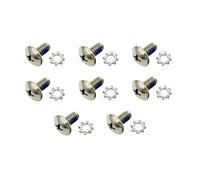 Jiayouy 8Pcs Pedal Hinge Screws and Washers Metal M5 Mounting Screws and Washers for Double Bass Drum Pedal Bearing Hinge