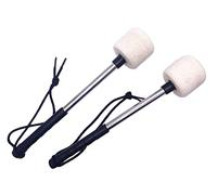 Jiayouy A Pair of Bass Drum Mallets Timpani Mallet Felt Mallets Sticks with Stainless Steel Handle Percussion Marching Band Accessory - Large Size Felt