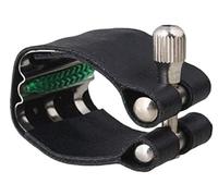 Jiayouy Artificial Leather Tenor Saxophone Mouthpiece Sax Ligature Fastener Compact Durable Black