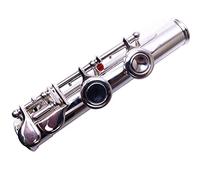 Jiayouy Cupronickel C Flute Feet Joint 16 Hole Flute Replacement Parts Silver Plated