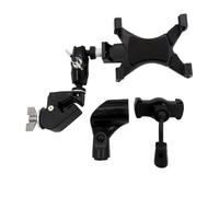 Jiayouy Drum Set Dual Adjustable Smartphone Mic Tablet Mount Holder, Plastic and Metal Microphone Phone Tablet Holder Clamp for 5/16inch to 7/8inch Post