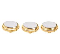 Jiayouy Gold White Shell Inlay Trumpet Finger Buttons for Trumpet Accessory Replacement 3 Pcs