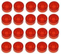 Jiayouy Guitar Effect Pedal Footswitch Toppers Foot Nail Cap Protection Cap for Guitar Effect Pedal Protection Cap 20PCS/Set (Red)