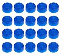 Jiayouy Guitar Effect Pedal Footswitch Toppers Foot Nail Cap Protection Cap for Guitar Effect Pedal Protection Cap 20PCS/Set (Blue)