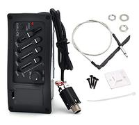 Jiayouy Guitar Pickup 4 Band EQ-7545R Preamp Amplifier Equalizer Tuner Piezo Pickup for Acoustic Guitars