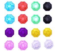 Jiayouy Multi Colors Diamond Style Guitar Effect Pedal Footswitch Toppers Foot Nail Cap Protection Cap for Guitar Effect Pedal Protection Cap 16-Pack