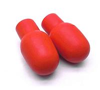 Jiayouy Rubber Drumstick Practice Silent Tips Percussion Accessory 2 Pieces (Red)