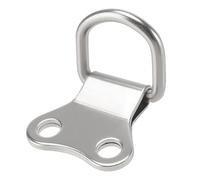 JIAYUET 100 PCS Heavy Duty D Rings Picture Hanging, D Rings Photo Hangers Hooks Double Hole with Screws for Artwork Poster Canvases Frame, 22 x 35mm