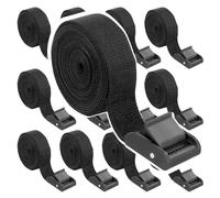 JIAYUET 12 Pack Cam Buckle Tie Down Straps,2.5m x 25mm Adjustable Lashing Straps for Truck, Bicycle, Boat, Car